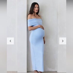 Bumpsuit Bianca Maternity Dress - Blue - Medium
